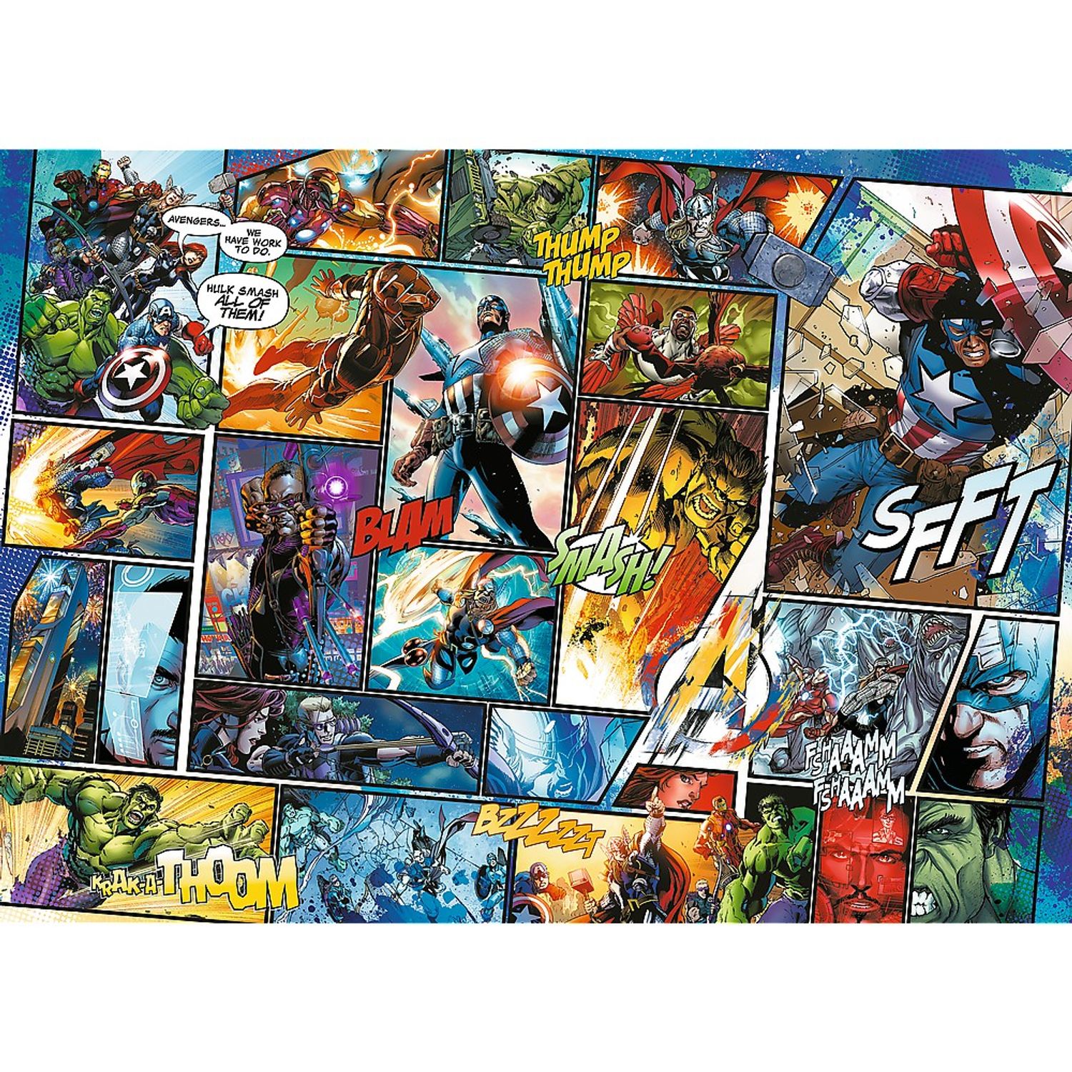 PUZZLE TREFL DIN LEMN 1000 PIESE MARVEL fotografia produsului View 2 L