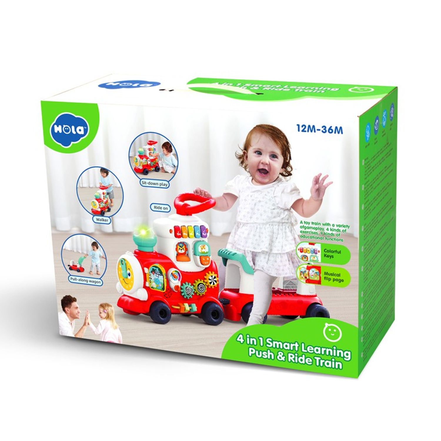 Trenulet 4 in 1 Hola Toys fotografia produsului
