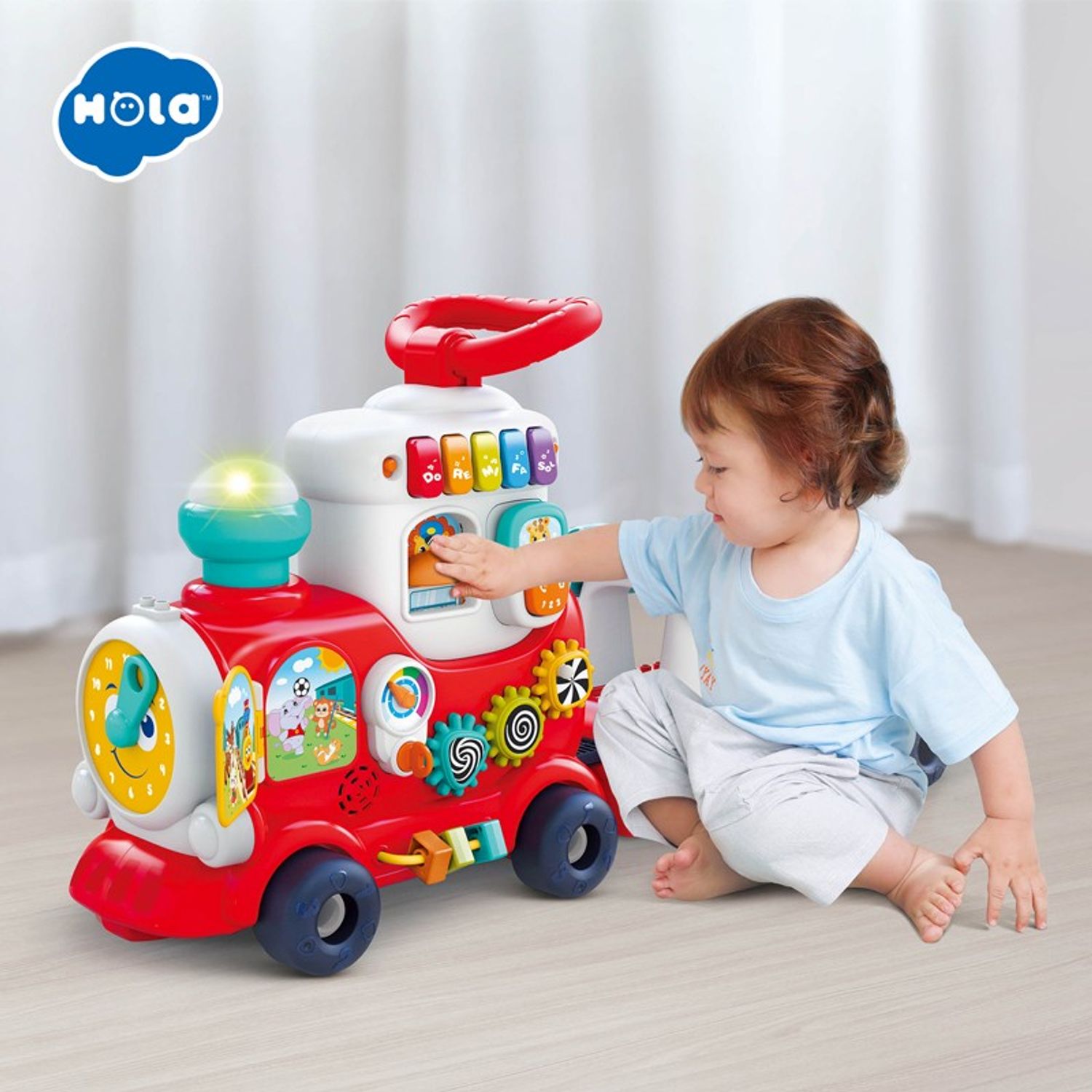 Trenulet 4 in 1 Hola Toys fotografia produsului View 3 L