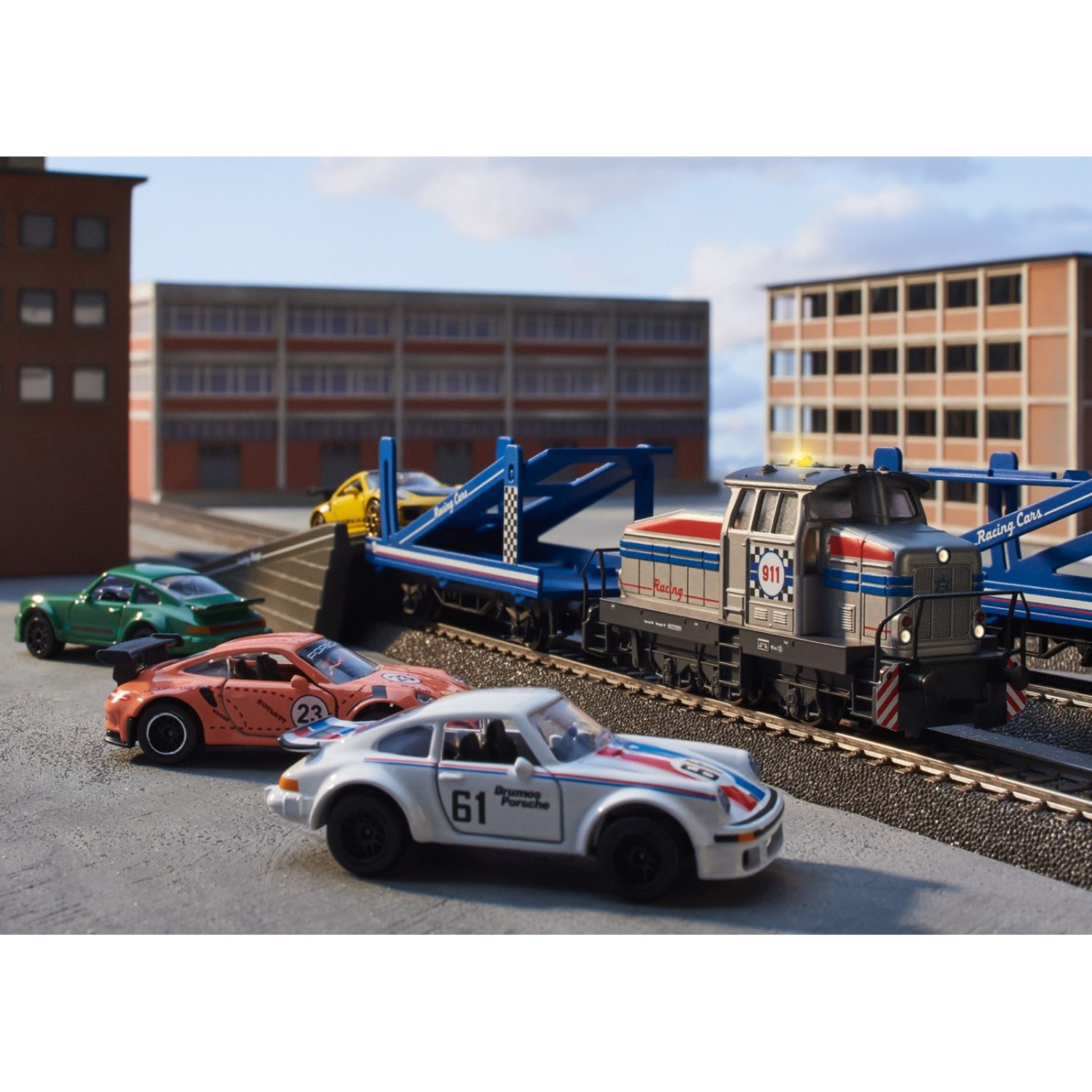 MARKLIN SET STARTER TREN TRANSPORTOR DE MASINI fotografia produsului View 4 L