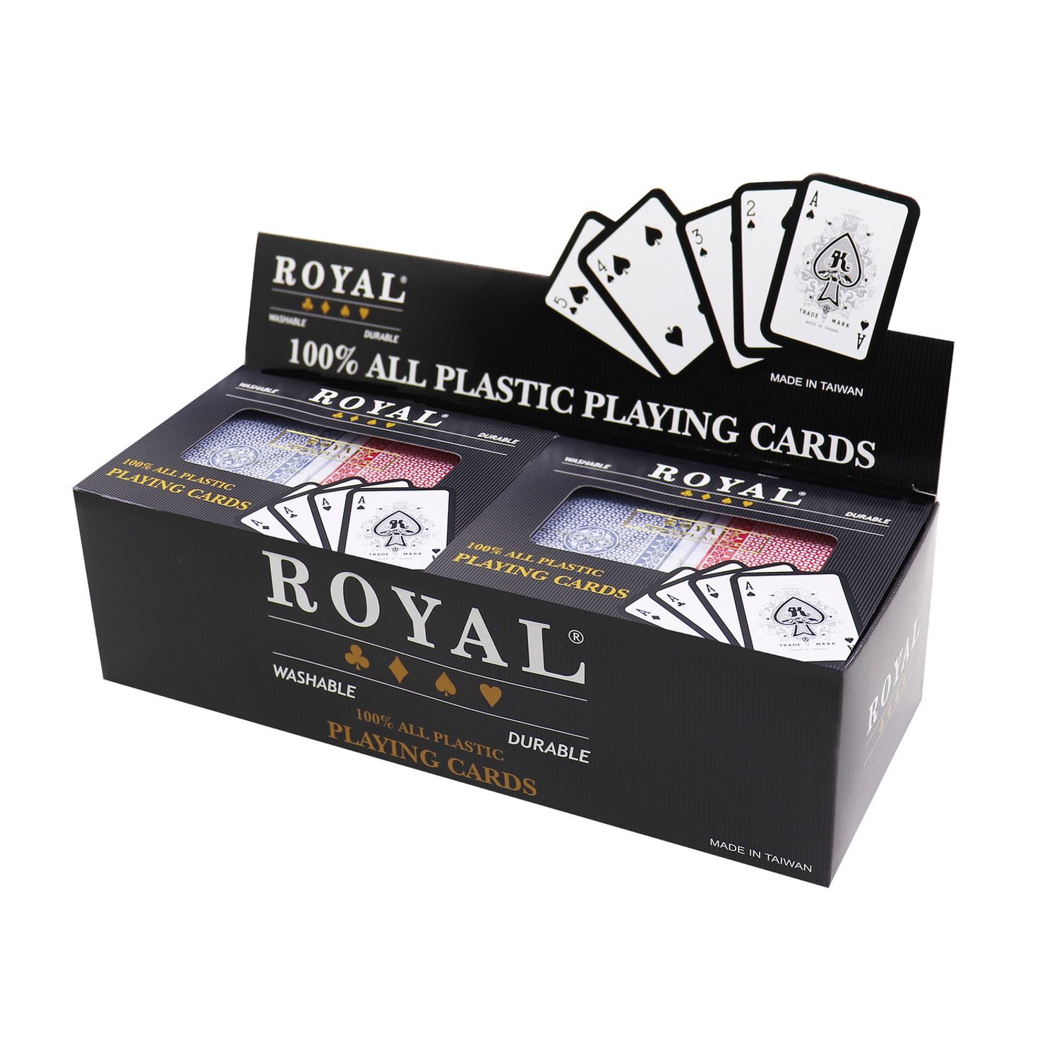 SET 2 PACHETE CARTI ROYAL CANASTA POKER DIN PLASTIC fotografia produsului View 2 L