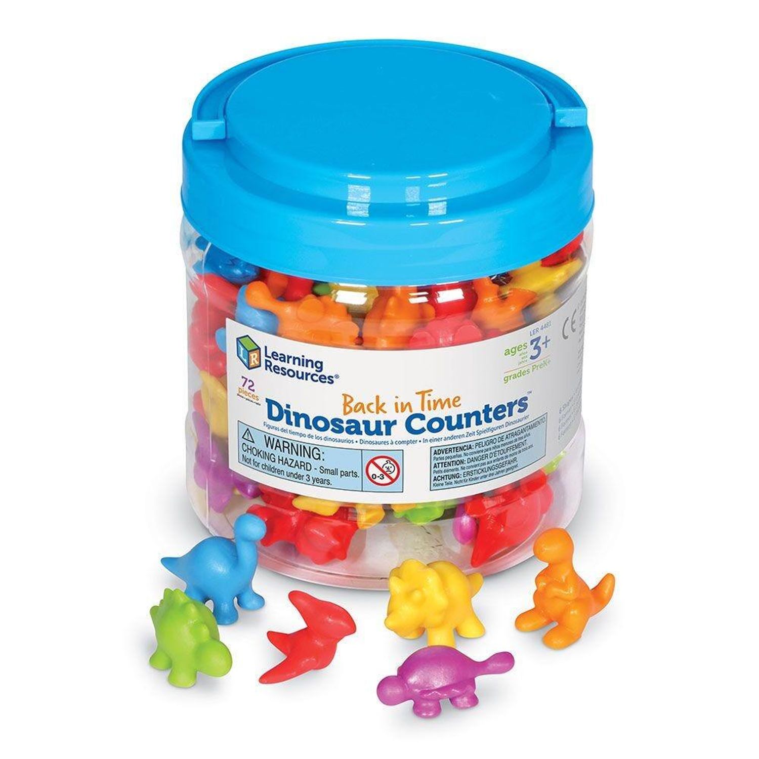 Set pentru sortat si numarat - Dinozauri jucausi (72 piese) fotografia produsului View 2 L