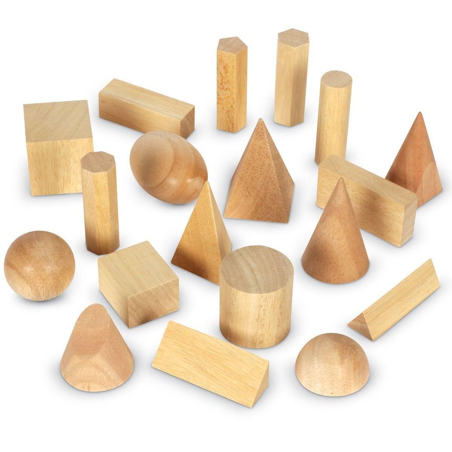 Forme geometrice din lemn (set 19) fotografia produsului