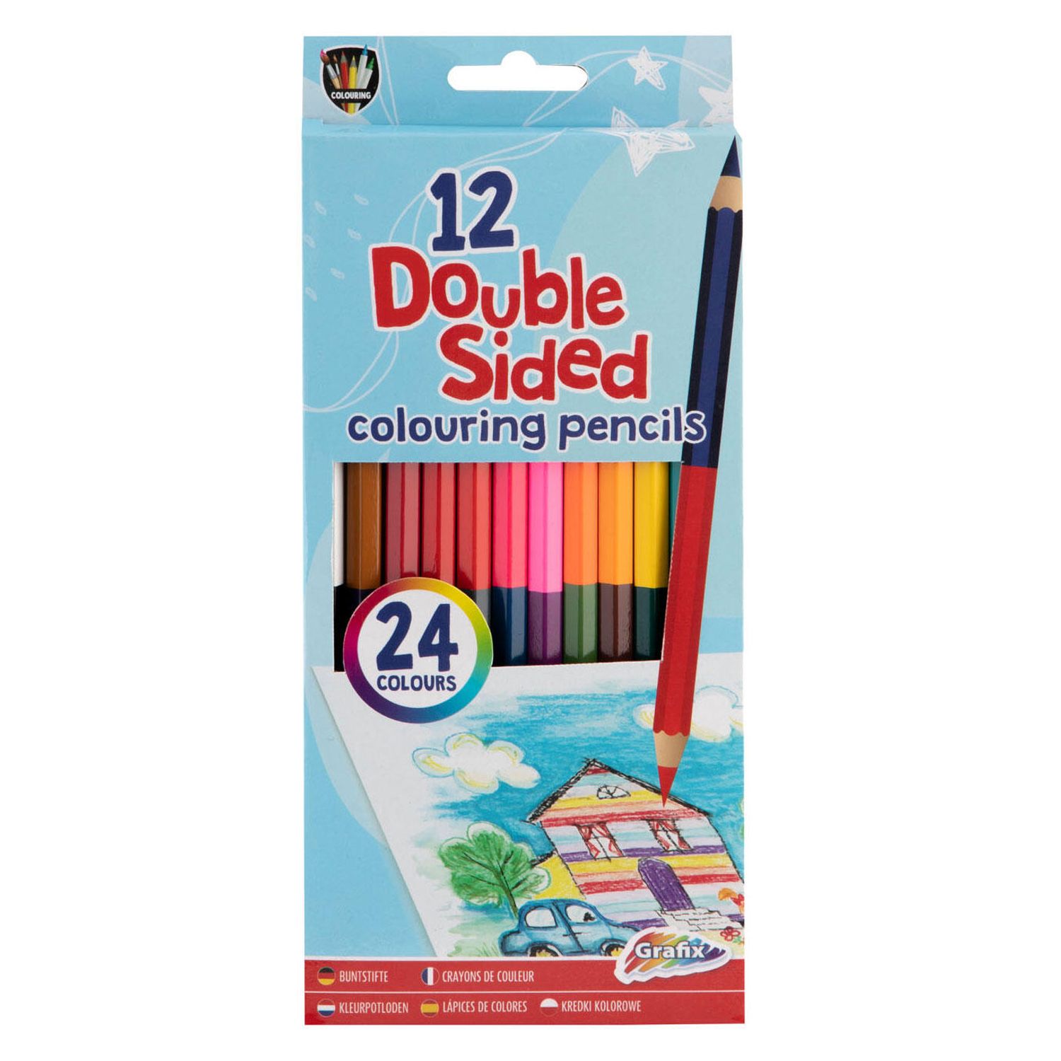 Set 24 creioane colorate duo fotografia produsului