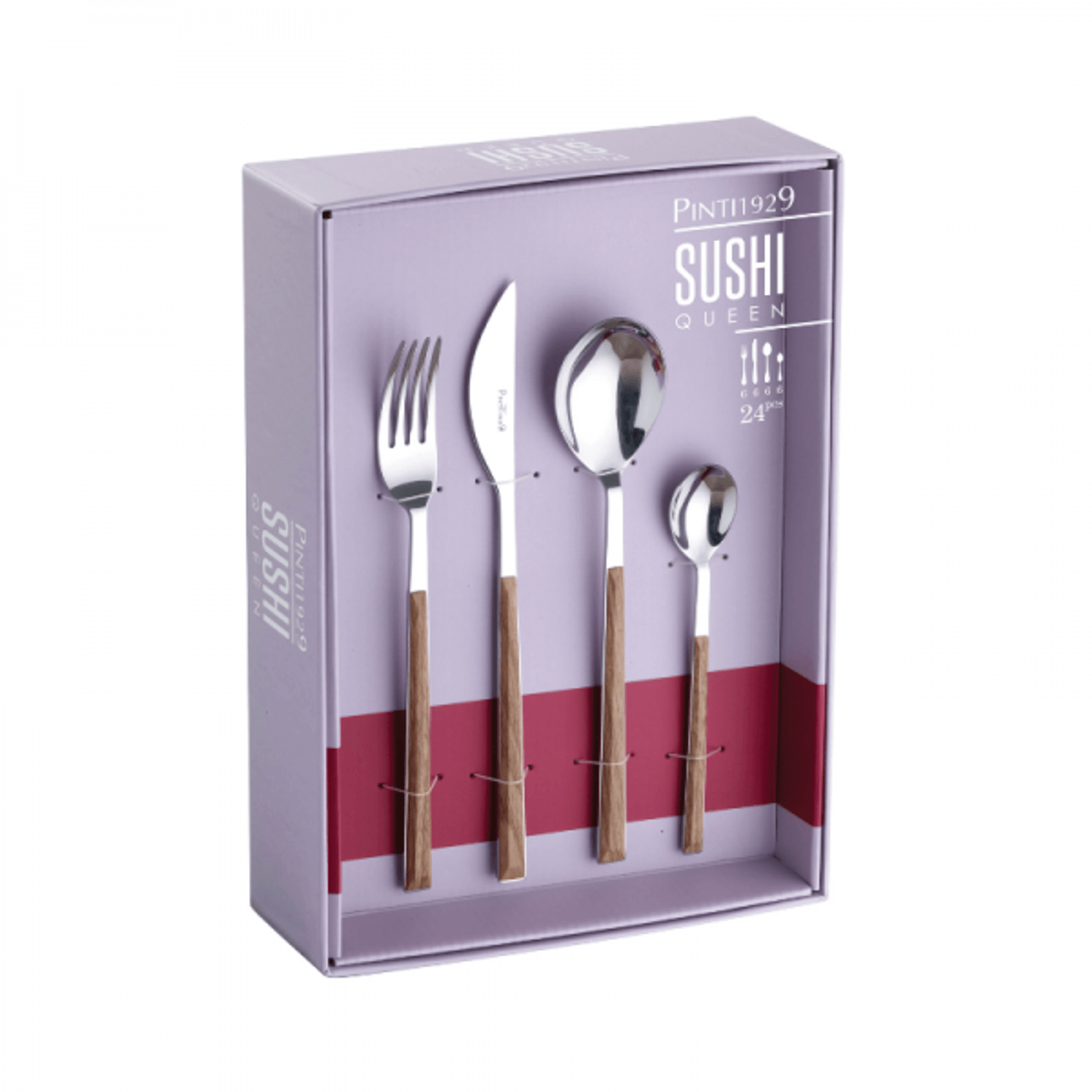 Set tacamuri premium, 24 piese, Sushi Teak fotografia produsului View 7 L