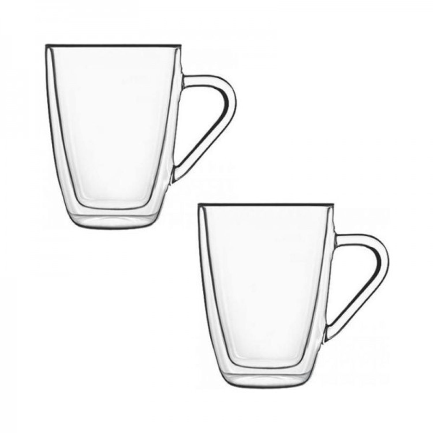 Set 2 cani universale din sticla termorezistenta, 320 ml fotografia produsului