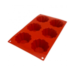 Forma din silicon cu 6 cavitati pentru briose, PastryFlex fotografia produsului View 3 S