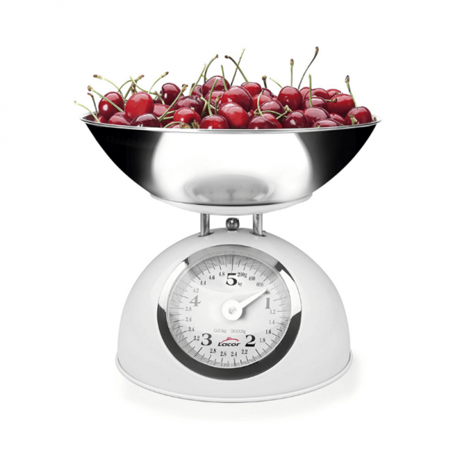 Cantar mecanic cu bol din inox, Retro White, 5 kg fotografia produsului View 3 L