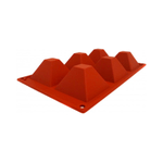 Forma din silicon cu 6 cavitati piramidale, PastryFlex fotografia produsului View 2 S