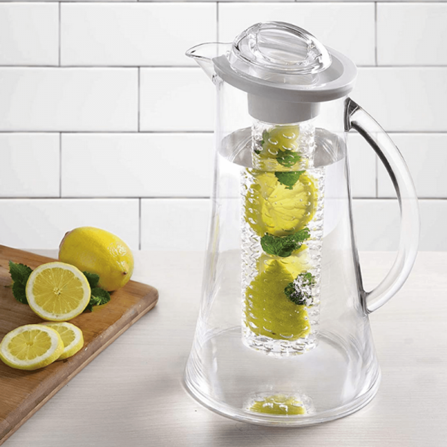 Carafa transparenta cu infuzor, 2.4 litri fotografia produsului View 2 L