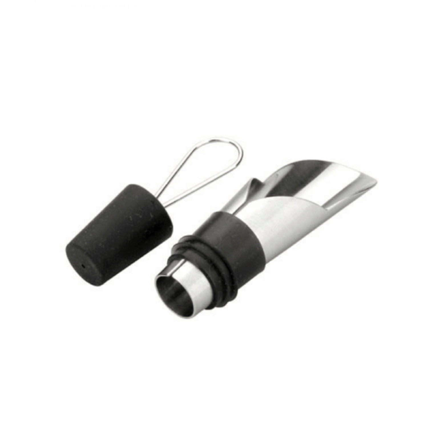 Picurator din inox pentru sticla de vin cu dop din silicon fotografia produsului