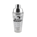 Shaker transparent pentru cocktailuri cu retetar de bauturi, 450 ml fotografia produsului View 2 S