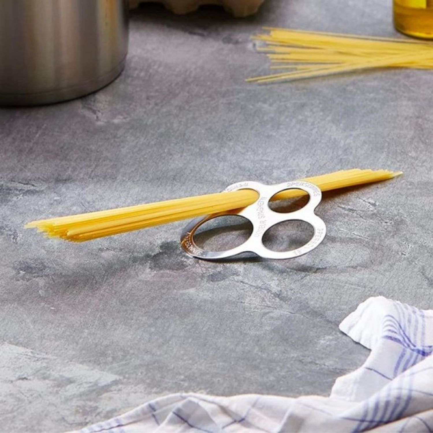 Accesoriu din inox pentru portionat cantitatea de spaghetti, 11x9 cm fotografia produsului View 2 L