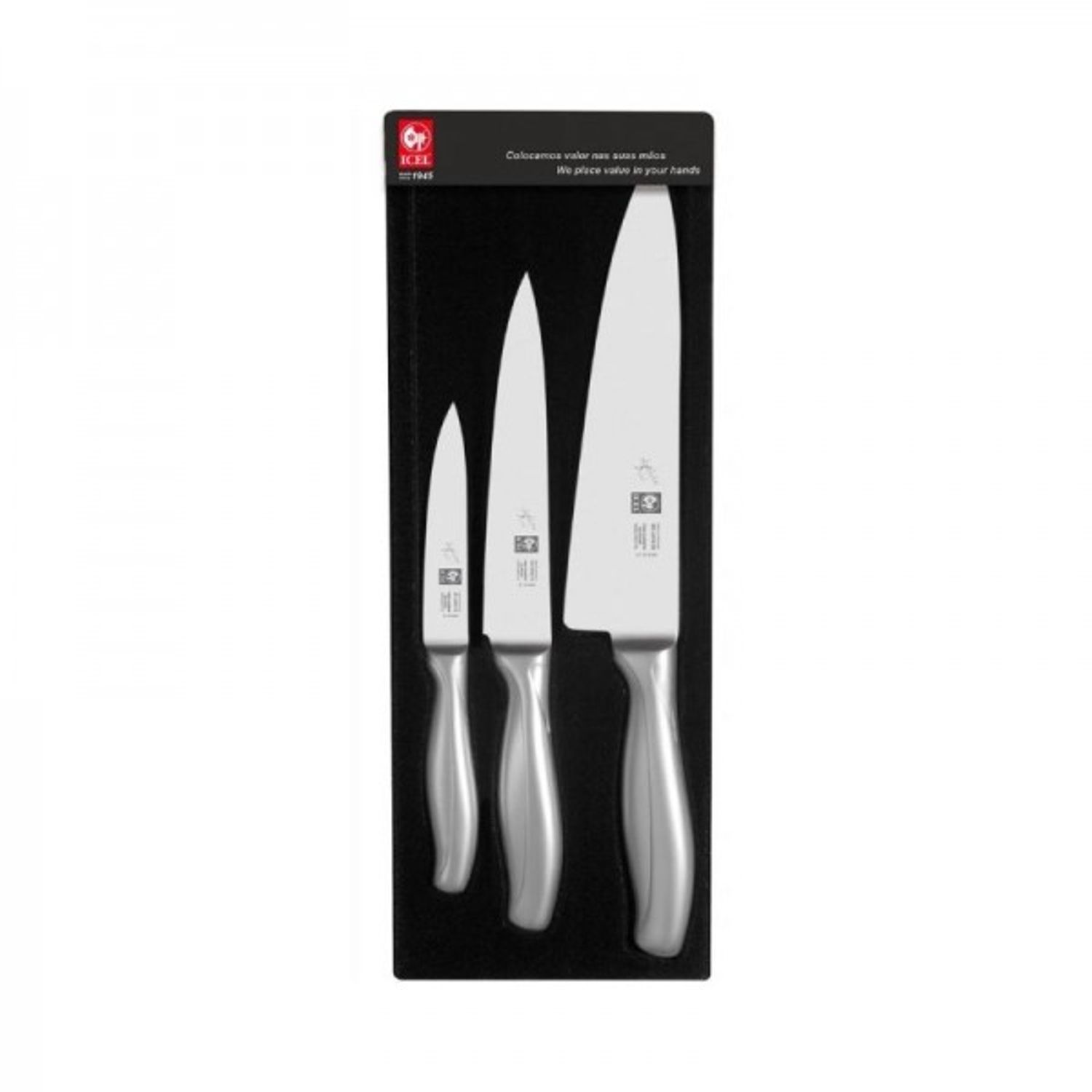 Set 3 cutite de bucatarie, Icel Absolut Steel fotografia produsului