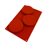 Forma din silicon cu 3 cavitati rotunde mari, PastryFlex fotografia produsului View 4 S