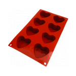 Forma din silicon cu 8 cavitati in forma de inima, PastryFlex fotografia produsului View 2 S