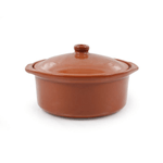 Vas din ceramica arsa cu capac pentru cuptor, 25 cm diametru fotografia produsului