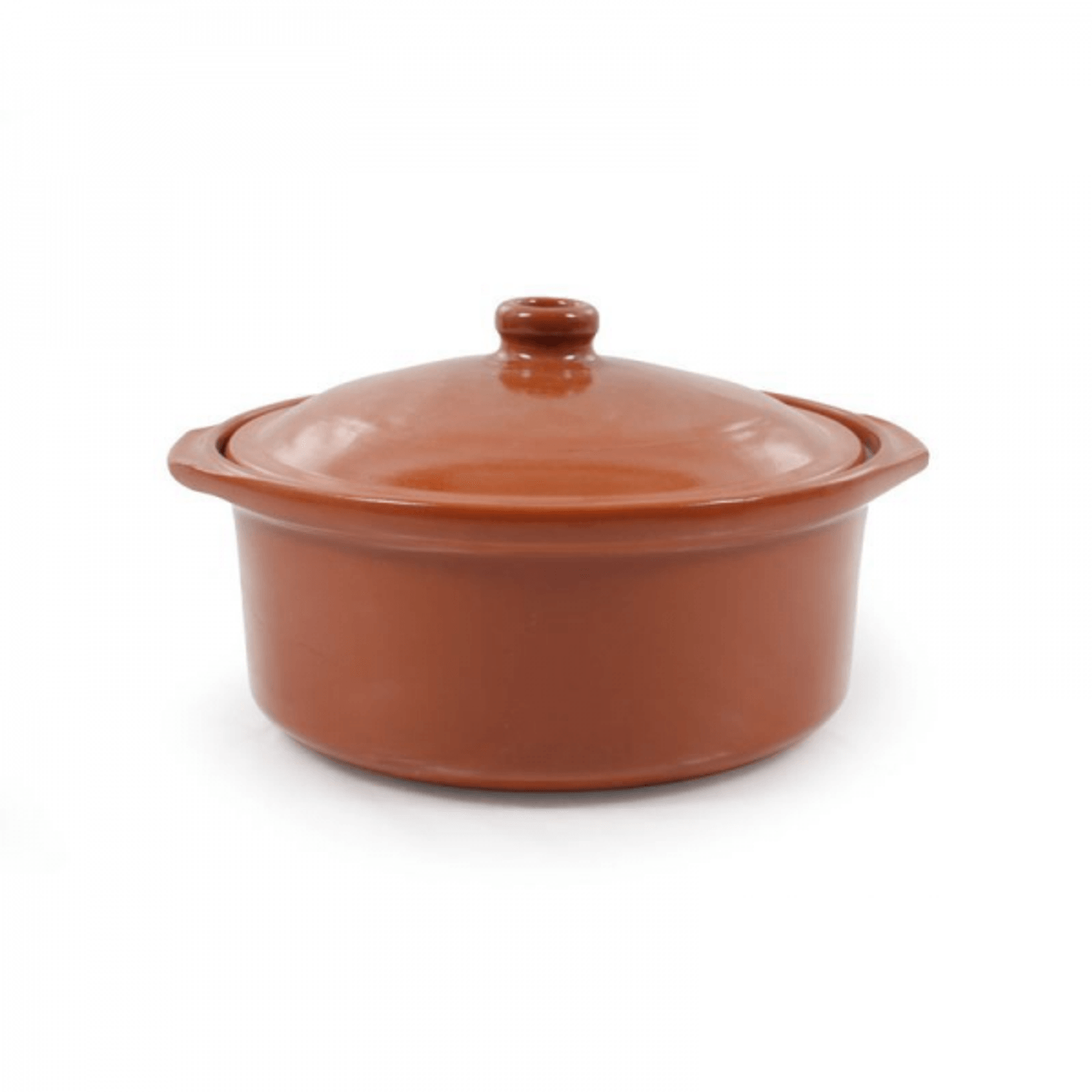 Vas din ceramica arsa cu capac pentru cuptor, 25 cm diametru fotografia produsului