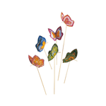 Set 100 accesorii decorative tip fluturi pentru bauturi, 15 cm fotografia produsului