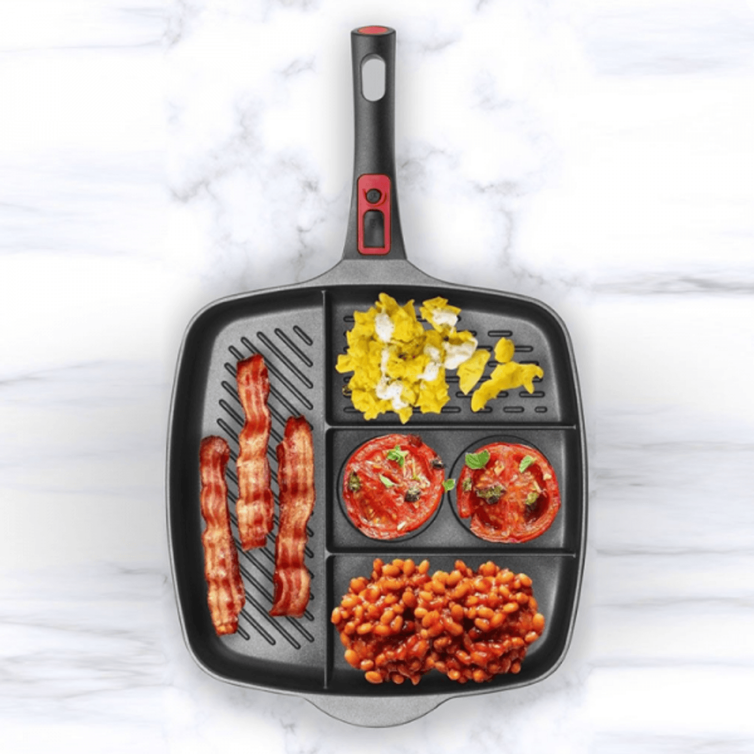 Tigaie antiaderenta tip grill, 4 in 1, Pintinox Pro fotografia produsului View 5 L