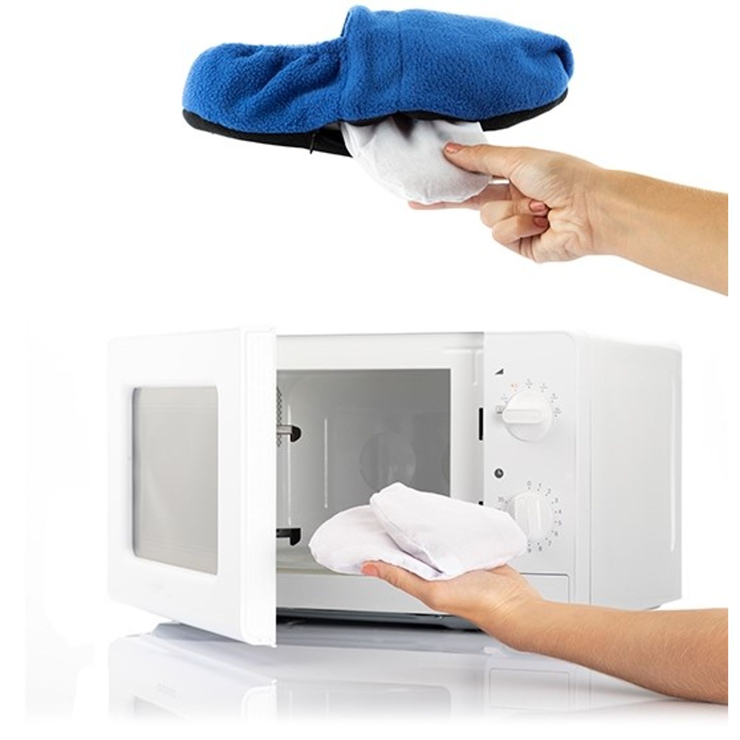 Papuci de Casa cu Incalzire si Talpa din Perle de Lut BellFyd, Albastri, Unisex, Usor de Curatat fotografia produsului View 5 L
