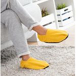 Papuci de Casa cu Incalzire si Talpa din Perle de Lut BellFyd, Galbeni, Unisex, Usor de Curatat fotografia produsului View 6 S