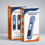 Etilotest Digital Profesional BellFyd&reg;, Alcool Tester de Inalta Precizie, cu Indicator Luminos de Alarma, Alb fotografia produsului View 3 S