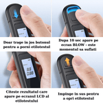 Etilotest Digital Profesional BellFyd&reg;, Alcool Tester de Inalta Precizie, cu Indicator Luminos de Alarma, Alb fotografia produsului View 5 S