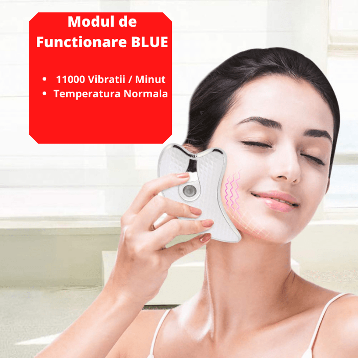 Aparat Pentru Masaj Facial Antirid si Lifting BellFyd&reg;, cu Acumulator, Functie Vibratii si Incalzire, Anti- - 0709081927038 fotografia produsului View 4 L