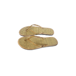 Slapi de plaja Accessorize, Talpa din iarba de mare, Barete cu margele, 38-39 EU, Bej, Auriu fotografia produsului