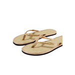 Slapi de plaja Accessorize, Talpa din iarba de mare, Barete cu margele, 38-39 EU, Bej, Auriu fotografia produsului View 3 S