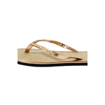 Slapi de plaja Accessorize, Talpa din iarba de mare, Barete cu margele, 38-39 EU, Bej, Auriu fotografia produsului View 5 S