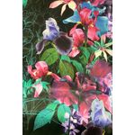 Rochie dama, Monsoon, Eleganta, Midi, Imprimeu floral tropical, Maneci trei sferturi, Matase naturala, Marime 46 EU, Negru, Ciclam fotografia produsului View 4 S