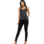Bluza dama, Monsoon, Top elegant, Pentru seara sau ocazii, Broderie cu paiete, Marime L INTL, Argintiu, Negru fotografia produsului
