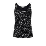 Bluza dama, Monsoon, Top elegant, Pentru seara sau ocazii, Broderie cu paiete, Marime L INTL, Argintiu, Negru fotografia produsului View 5 S