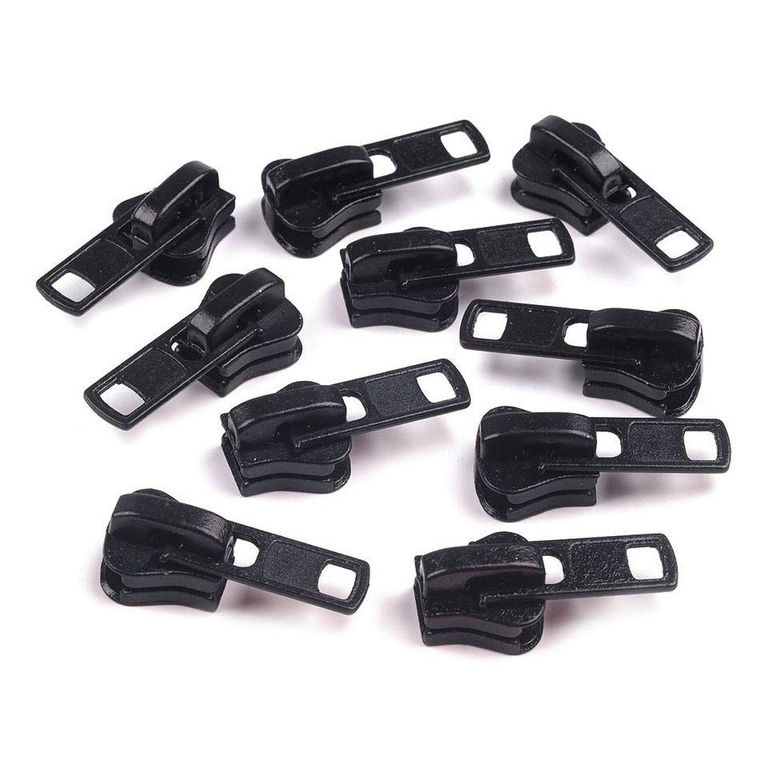 Cursor metalic pentru fermoar injectat 8 mm Negru fotografia produsului View 2 L