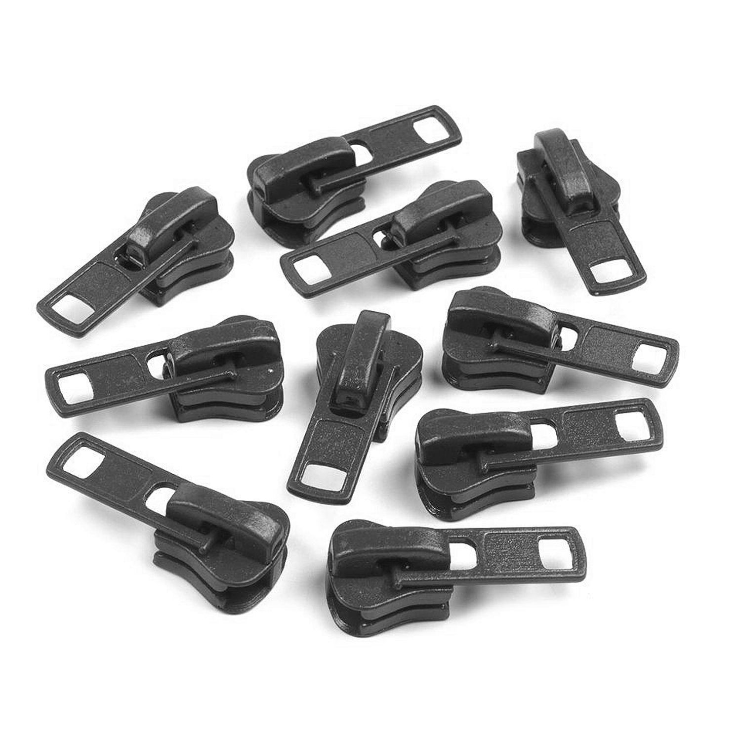 Cursor metalic pentru fermoar injectat 8 mm Gri inchis fotografia produsului View 2 L