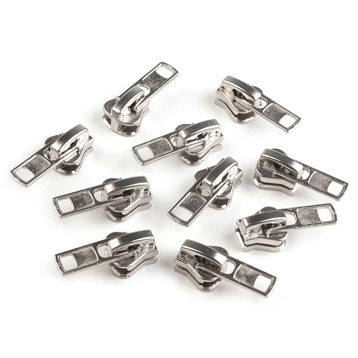 Cursor metalic pentru fermoar injectat 8 mm Platinum fotografia produsului View 2 L