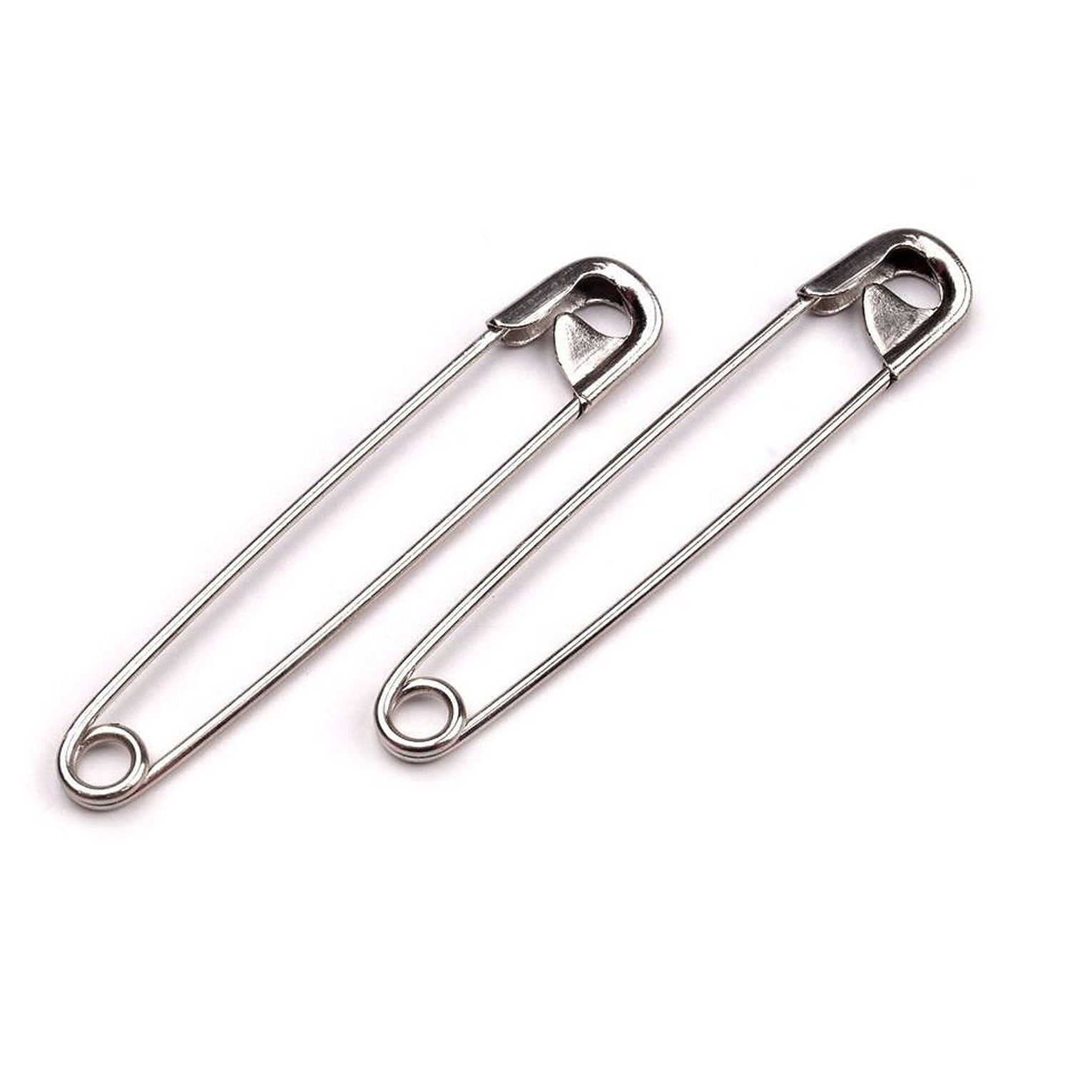 Set 12 ace de siguranta, lungime 50 mm, argintii fotografia produsului View 2 L