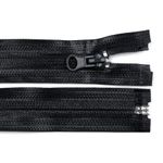Fermoar spiralat detasabil rezistent la apa Kyrra, 75 cm, Negru fotografia produsului