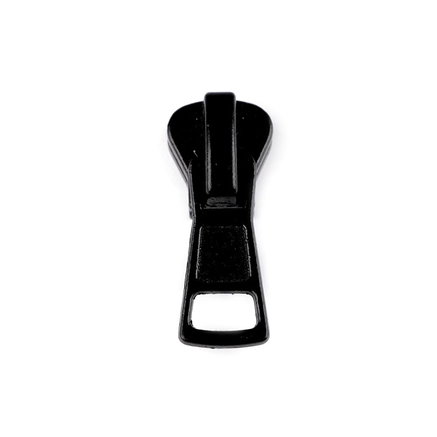Cursor metalic pentru fermoar din plastic 8 mm, 39 x 30 mm Negru fotografia produsului
