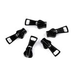 Cursor metalic pentru fermoar din plastic 8 mm, 39 x 30 mm Negru fotografia produsului View 2 S