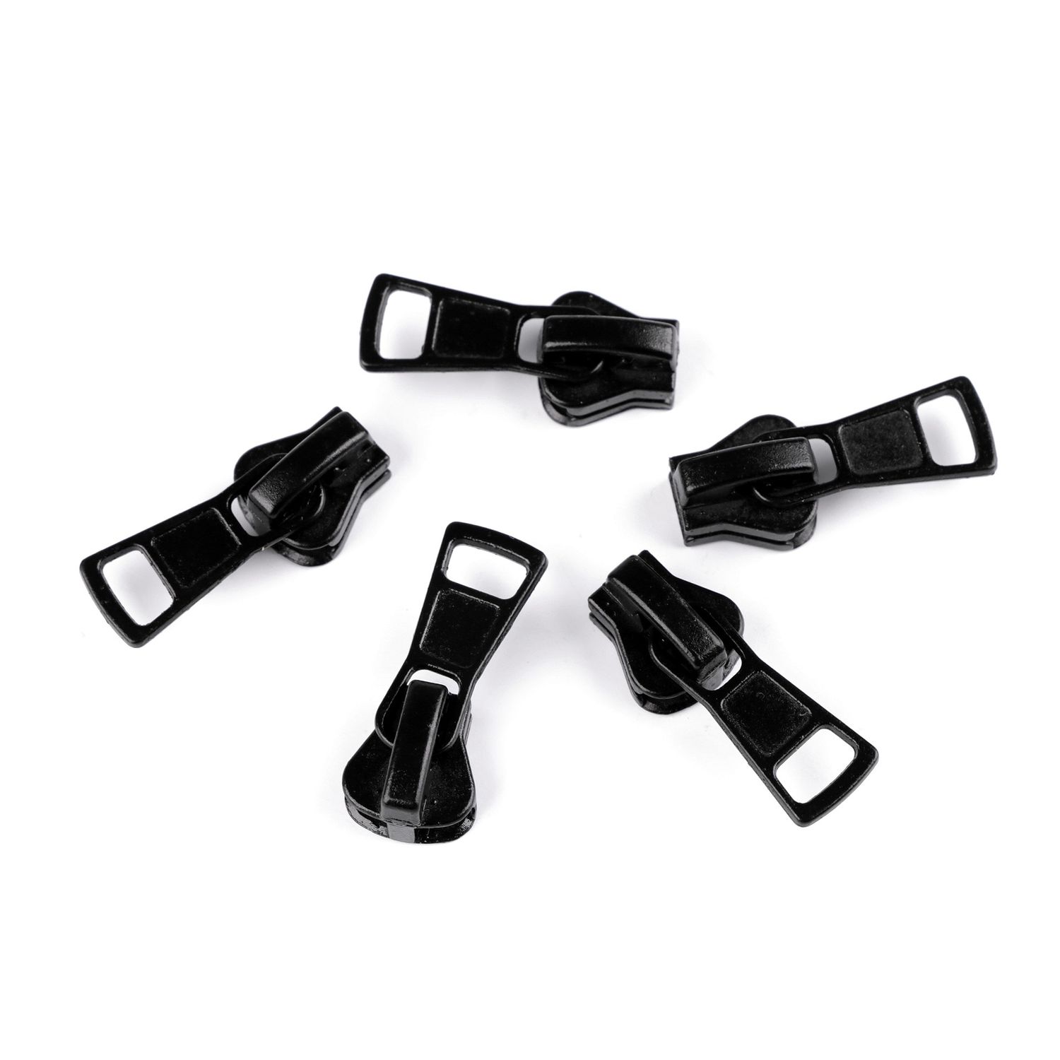 Cursor metalic pentru fermoar din plastic 8 mm, 39 x 30 mm Negru fotografia produsului View 2 L