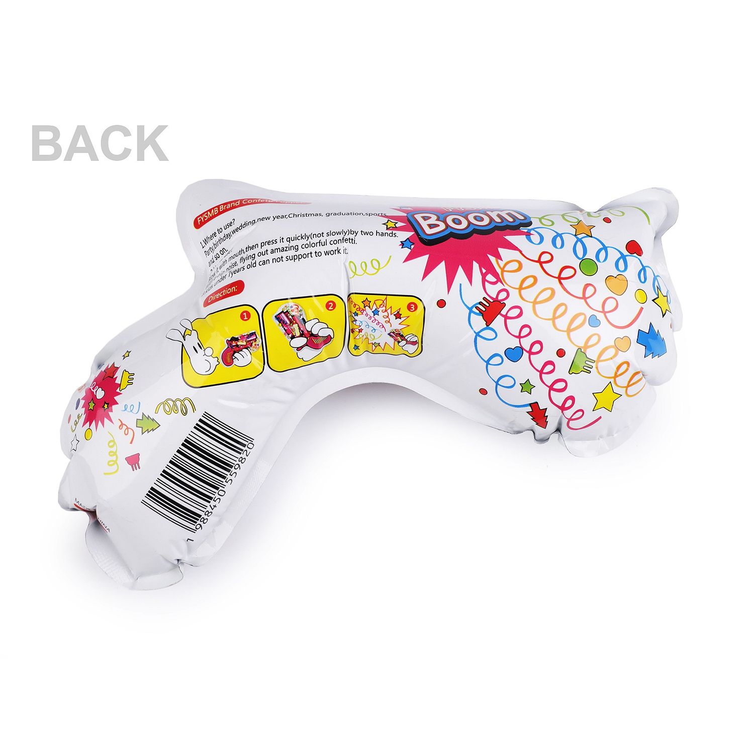 Pistol cu confeti pentru petrecere 12 x 19 cm, Multicolor fotografia produsului View 2 L