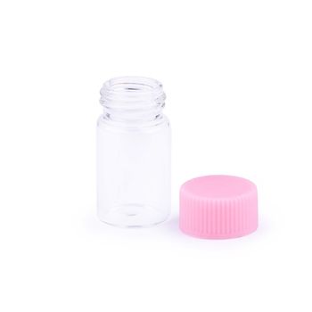 Mini Recipient Din Sticla Cu Capacel Din Plastic 8 Ml, 20x40 Mm