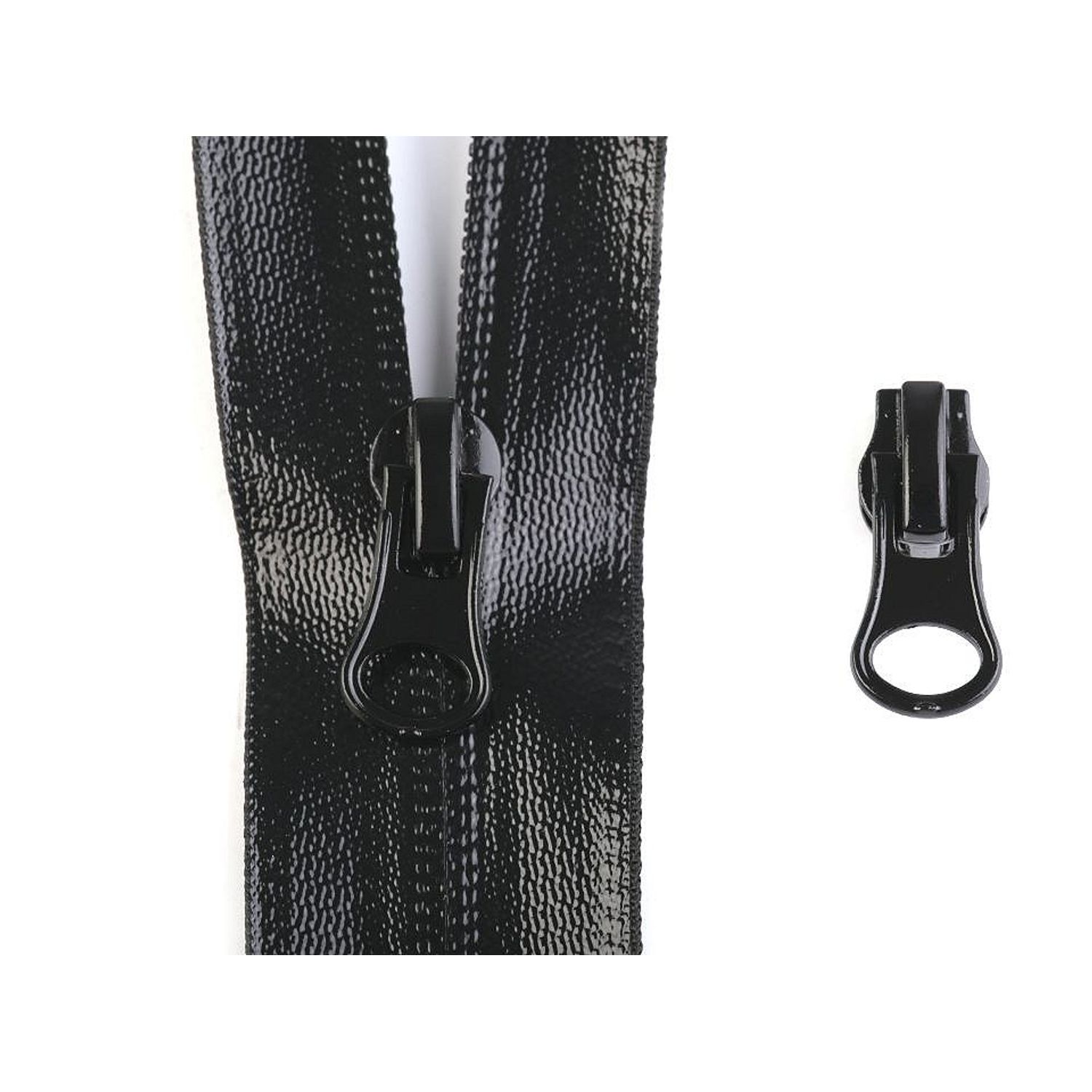 Cursor metalic pentru fermoar spiralat impermeabil 7 mm, Negru fotografia produsului View 2 L
