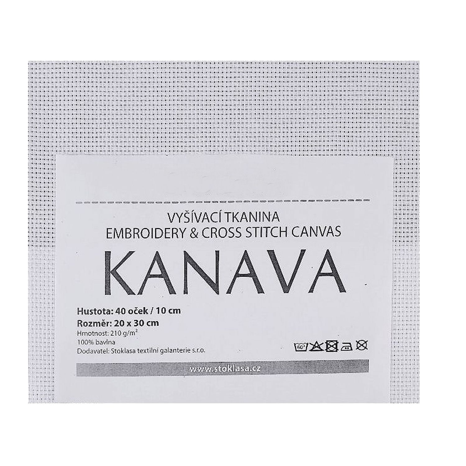 Etamina pentru brodat Kanava, 40 ochiuri / 10 cm, 20 x 30 cm fotografia produsului