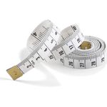 Centimetru de croitorie 2 fete Kyrra, lungime 150 cm, Alb fotografia produsului