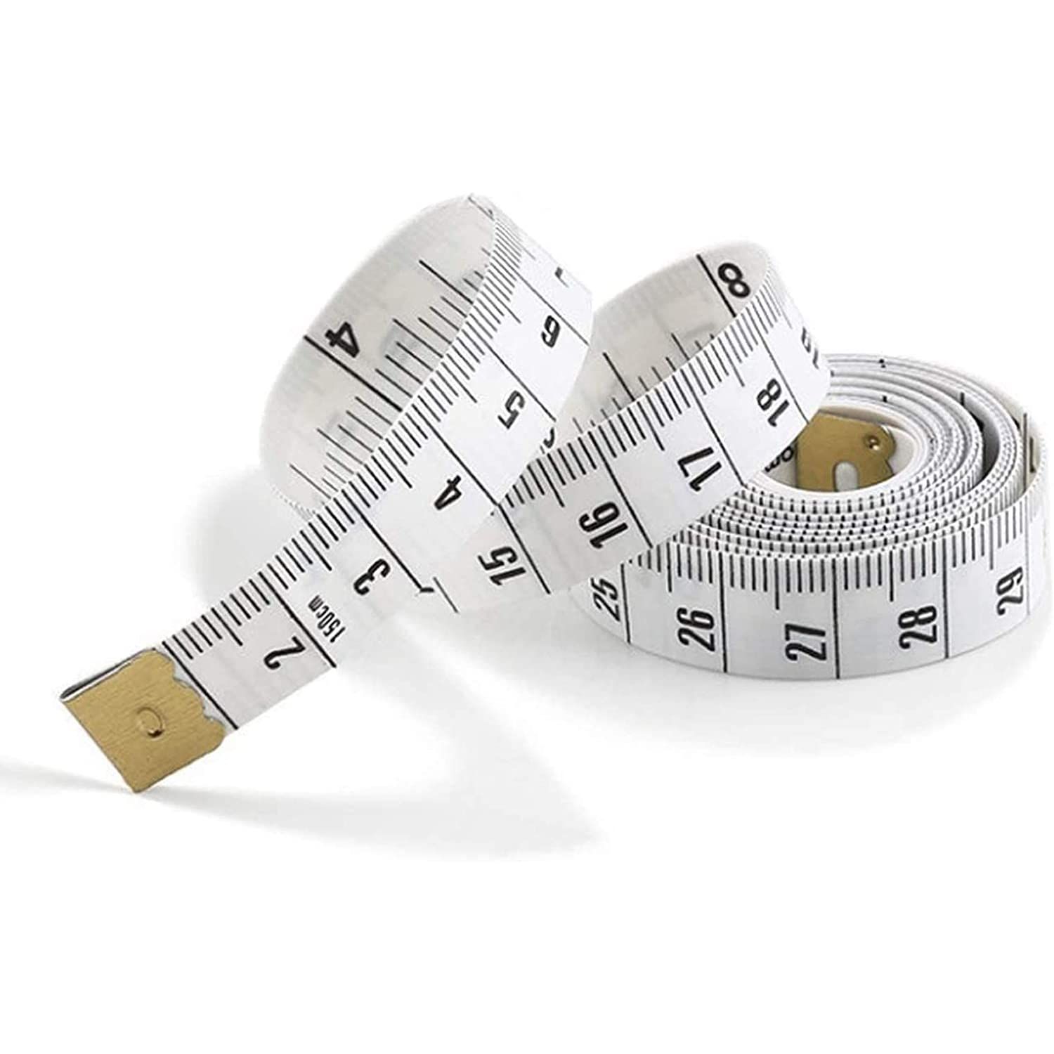 Centimetru de croitorie 2 fete Kyrra, lungime 150 cm, Alb fotografia produsului