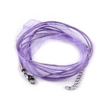 Baza colier organza cu snur cerat Kyrra, 43 cm, Violet fotografia produsului